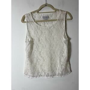 Two Wishes Lace Flower Tank Sz S